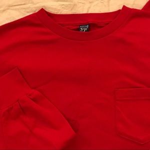 Long sleeve crew T-shirt with Pocket